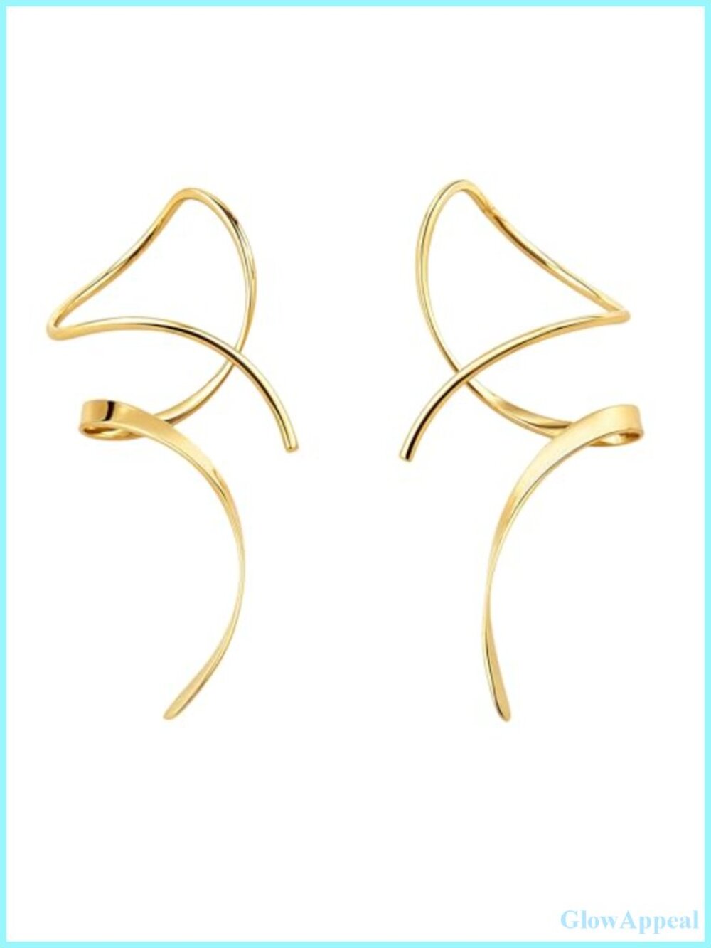 14K Gold Handmade Spiral Threader Dangle Earrings for Women Gift